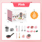 🔥 54% RABATT! 🎁👧🏻 Realistisches Mini-Kochset – Komplettes 22-teiliges Set mit Herd und Küchenutensilien für Kinder | Perfekt als Geschenk 🍳👨‍🍳