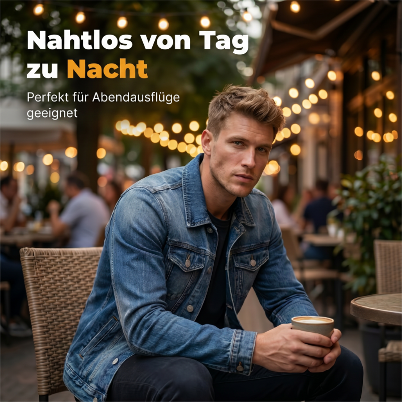 🔥Herren-Freizeit-Denimjacke im Used-Look mit Vintage-Wäsche
