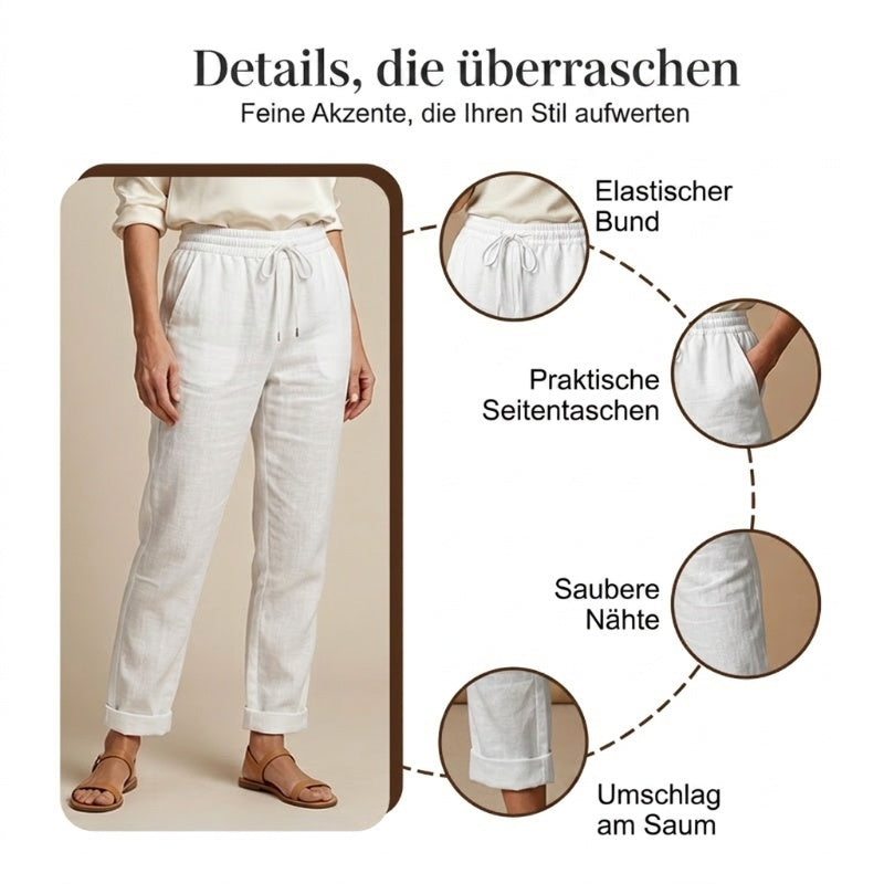 👖 56% RABATT! 🌿 Damenhose aus Baumwolle & Leinen mit Elastischem Bund – Bequem, Atmungsaktiv & Lässiger Look 🥰
