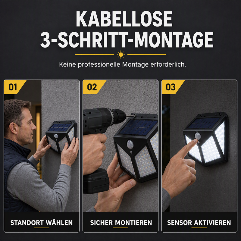 💥50 % RABATT💥BRINGEN SIE IHREN AUSSENBEREICH SOFORT IN LICHTER GLANZ – MIT BEWEGUNGSSENSOR-SOLARLEUCHTEN