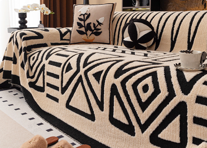 💥💥50% RABATT 2026!🛋️✨Plüsch Sofaüberwurf - Extra Dicke & Rutschfeste Decke mit Elastischen Kanten für Herbst und Winter 🍂❄️