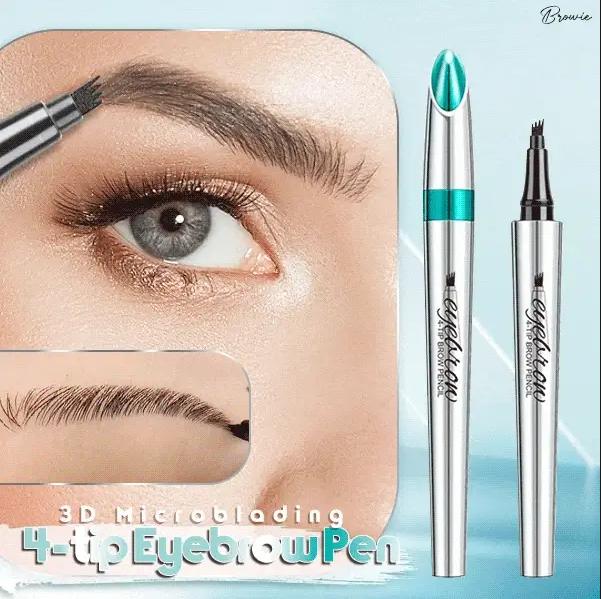 💄 KÖP 1 FÅ 1 GRATIS! ✨ 3D Vattenfast Microblading Ögonbrynspenna – 4-Piggar, Naturlig Look & Långvarig Hållbarhet 👁️