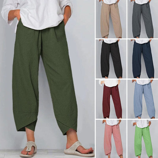 👖Jetzt 59 % Rabatt!✨Vintage-Hose mit asymmetrischem Gummibund und Taschen – Einzigartiges Design, bequeme Passform und funktionaler Stil🌸