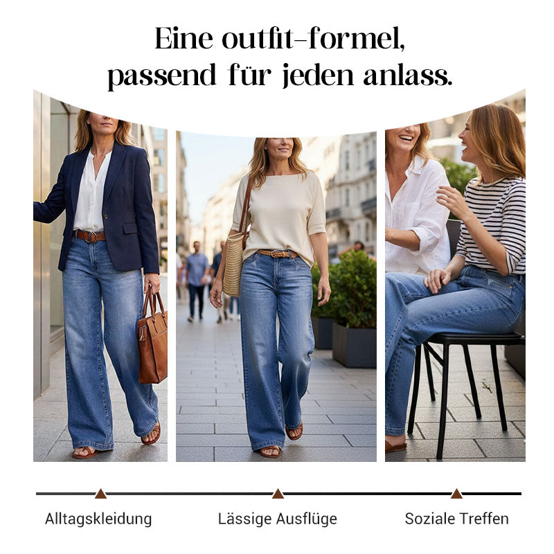 ⏳Begrenzte Zeit 46% Rabatt💥Damen-Vintage-Hochbund-Weitbeinjeans