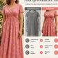 🌸🔥50% RABATT!🔥🔥Blumiges V-Ausschnitt-Kleid mit Taillendrehung – elegant und lässig für jeden Anlass