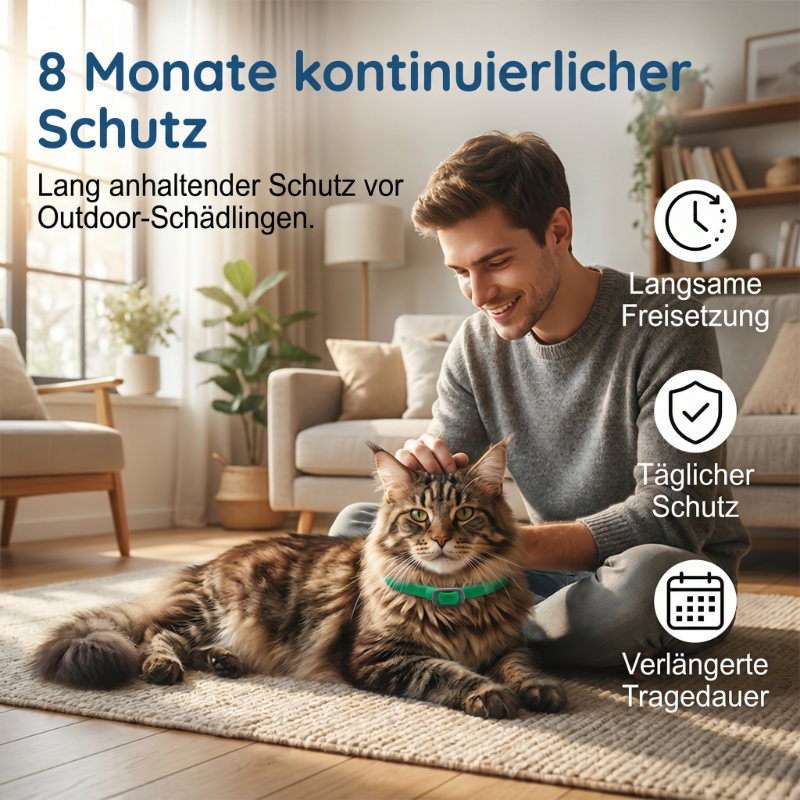 🎁 1+1 GRATIS🛡️Halsband mit natürlichen ätherischen Ölen zur Abwehr von Schädlingen bei Haustieren