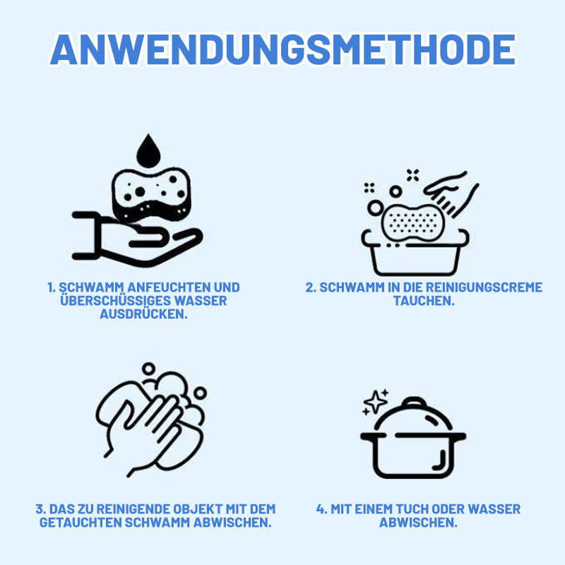✨ Multifunktionale Reinigungspaste 🧼 Effizient reinigen + kostenloser Schwamm!