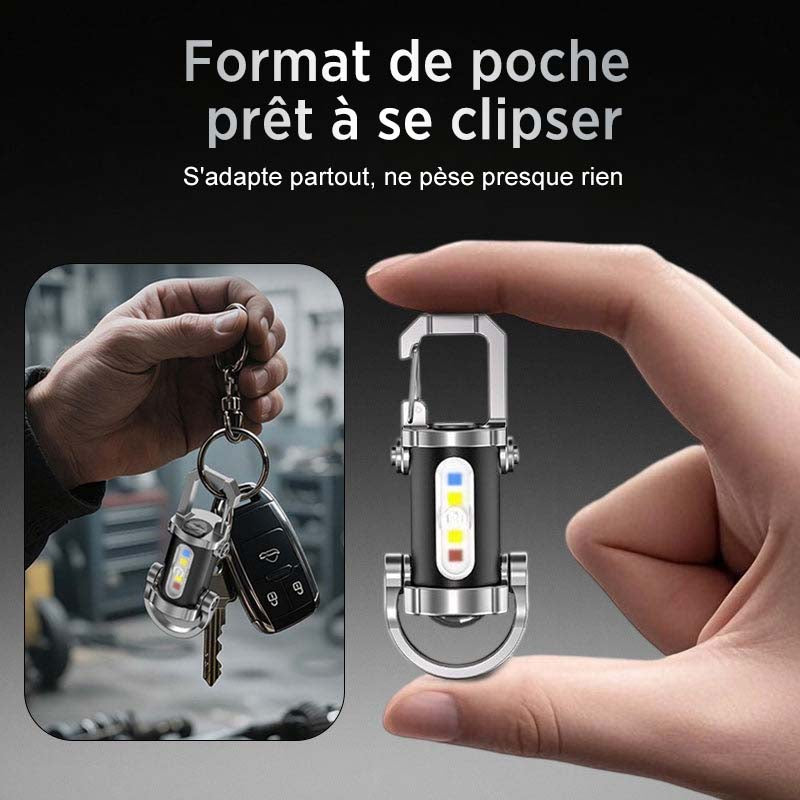 🔦⚡ Wiederaufladbarer Schlüsselanhänger – 300 Lumen, USB-C-Ladung & stoßfestes Design für Alltag und EDC 🔑