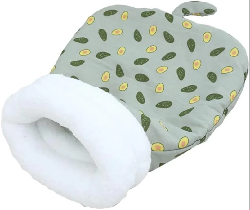 🎉💖Über 66.000 verkauft!🐱🎁Flauschige Katzenhöhle mit Cartoon-Muster – Halbgeschlossen, warm & perfekt für den Winter😴