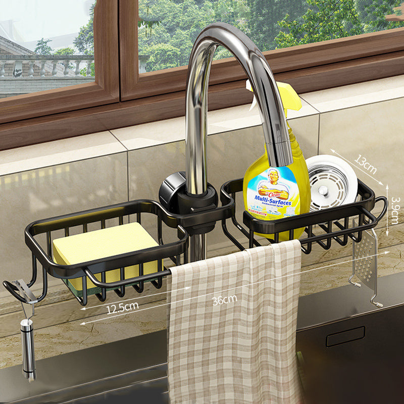 🔥 HOT SALE! Rostfreie Wasserhahn-Ablage aus Weltraum-Aluminium – Schluss mit Rost & Chaos am Waschbecken – langlebig, stabil & ideal für Küche & Bad 🚿✨