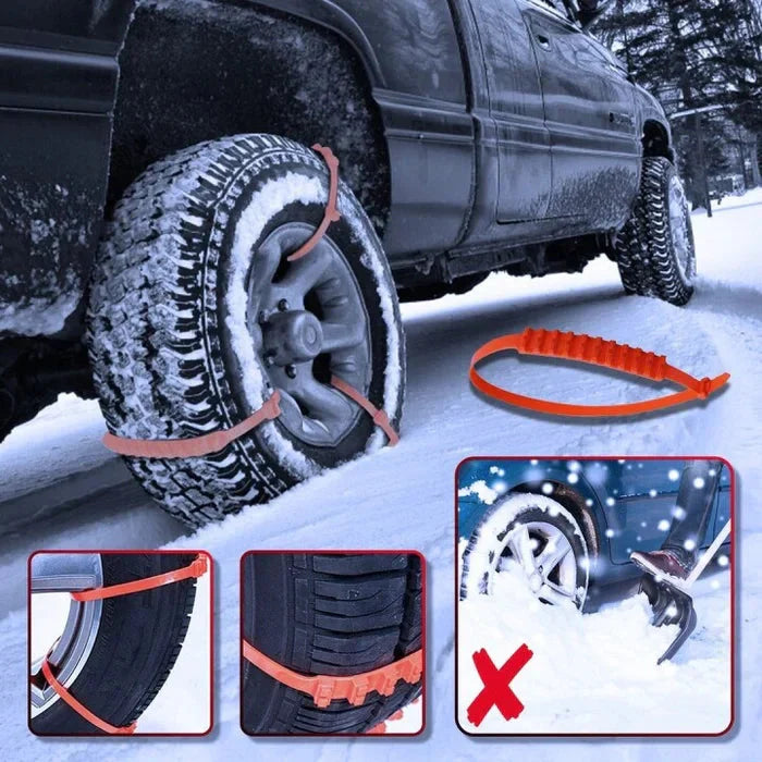 🚗❄️ Rutschfeste Schneeketten – Perfekter Halt bei Eis & Schnee! 🔒👌 Sicheres Fahren, einfache Montage. Ihr Winter-Plus an Sicherheit.