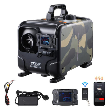 🌡️8 kW Dieselheizung, 12 V/24 V All-in-One Diesel-Luftheizung, Bluetooth-App-Steuerung, Fernbedienung und Display, CO-Alarm, Schnellheizung💨