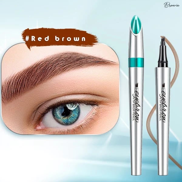 💄 KÖP 1 FÅ 1 GRATIS! ✨ 3D Vattenfast Microblading Ögonbrynspenna – 4-Piggar, Naturlig Look & Långvarig Hållbarhet 👁️