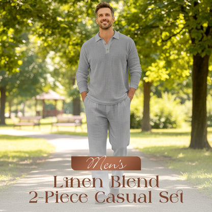 💎2-TEILIGE LEINEN-SET! 💎 Atmungsaktiv, Locker & Mit Taschen für Frühling & Sommer 👕