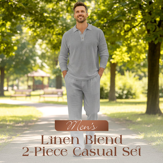 💎2-TEILIGE LEINEN-SET! 💎 Atmungsaktiv, Locker & Mit Taschen für Frühling & Sommer 👕
