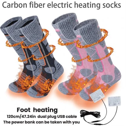 🎁Waschbare, wiederaufladbare Heizsocken für Damen und Herren