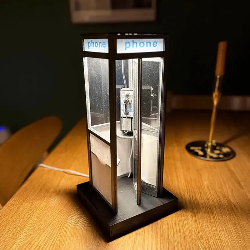 ✨Ambientelampe im Vintage-Stil einer Telefonzelle