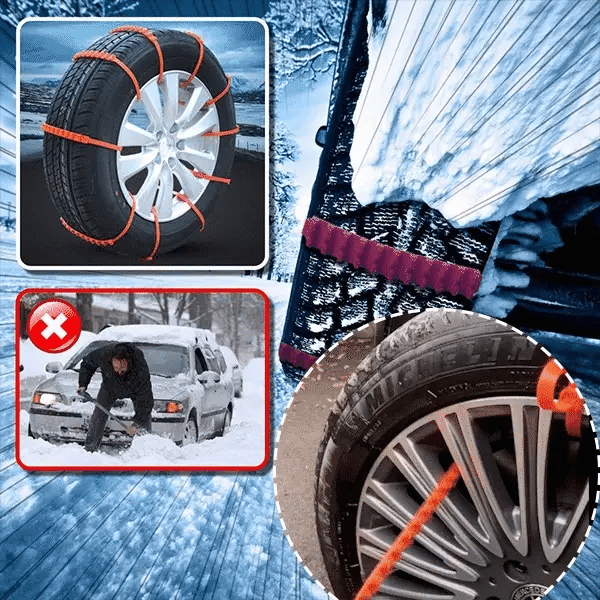 🚗❄️ Rutschfeste Schneeketten – Perfekter Halt bei Eis & Schnee! 🔒👌 Sicheres Fahren, einfache Montage. Ihr Winter-Plus an Sicherheit.
