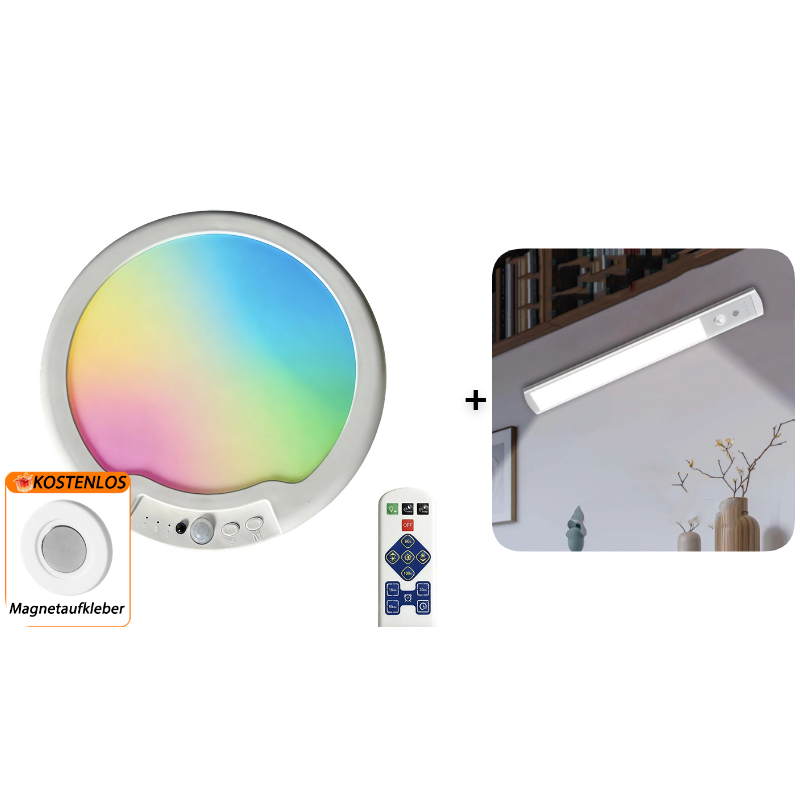 ✨Wiederaufladbare LED-Deckenleuchte mit Bewegungssensor💡⚡Licht per Sprachbefehl – Schluss mit dem lästigen Drücken von Schaltern🔌