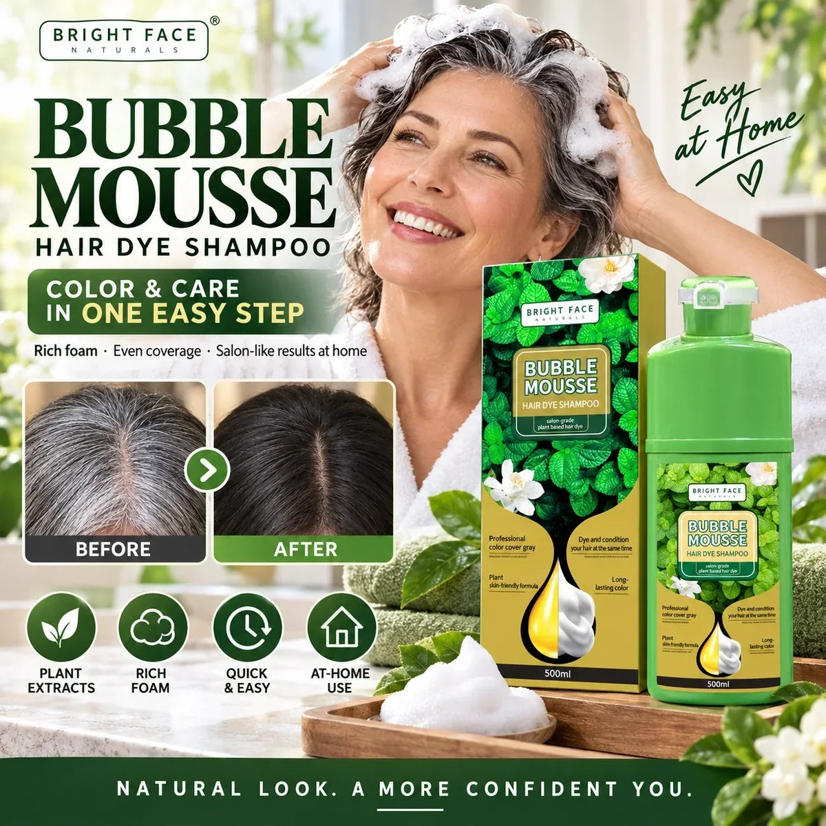 🌿 55% RABATT! 💇 Pflanzliche Schaumhaarfarbe – Sanft, langanhaltend & fruchtiger Duft ✨