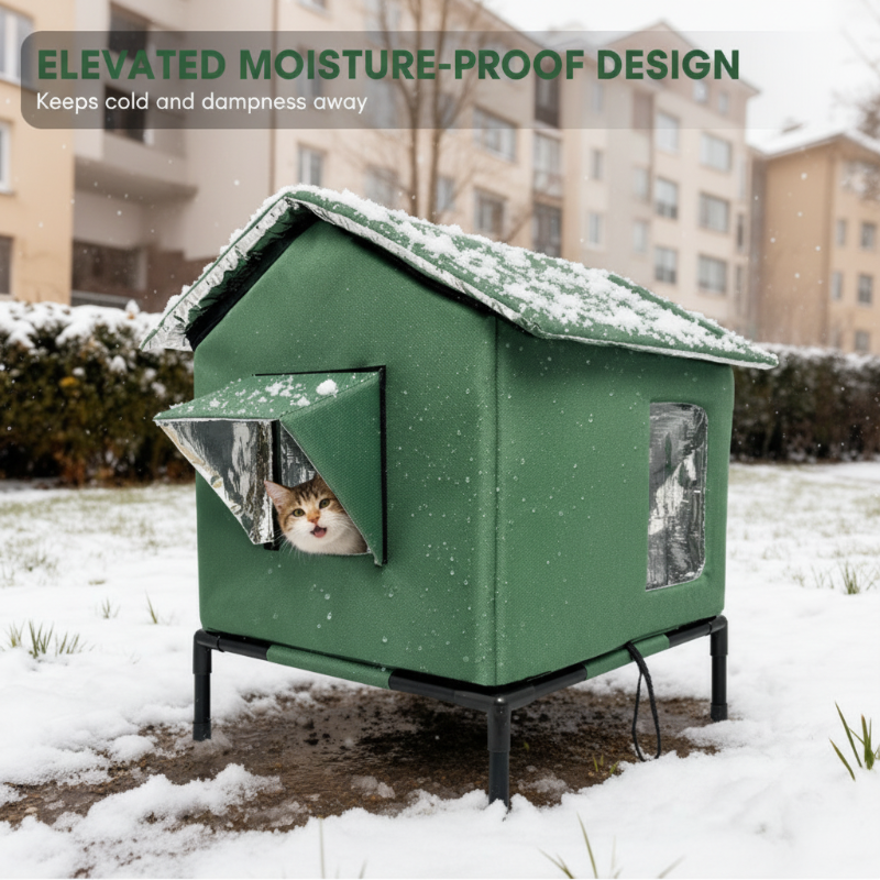 🐱🔥 Wasserdichtes Klappbares Katzenhaus – Erhöht, winddicht & wetterfest ✨🏠 52% RABATT! Ideal für Garten, Balkon & Streuner – wetterfest, isolierend & platzsparend.