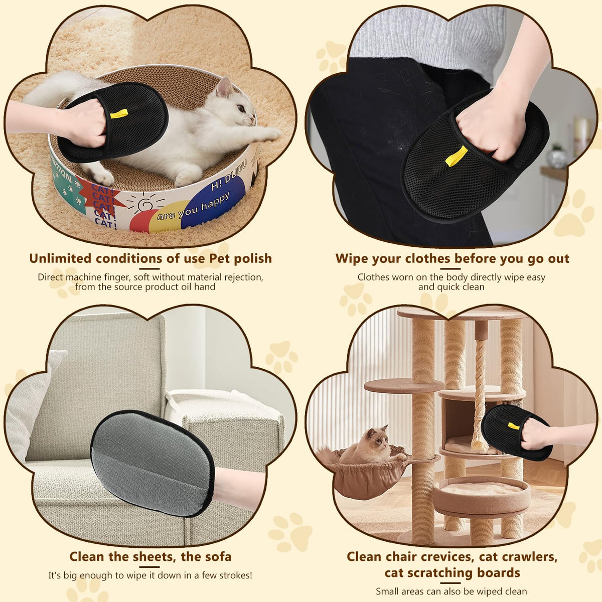 🧤 KAUFEN SIE 1, ERHALTEN SIE 1 GRATIS! ✨ Antistatische Handschuhe – Haustier Haarentfernung, Silikon, Wiederverwendbar 🐾