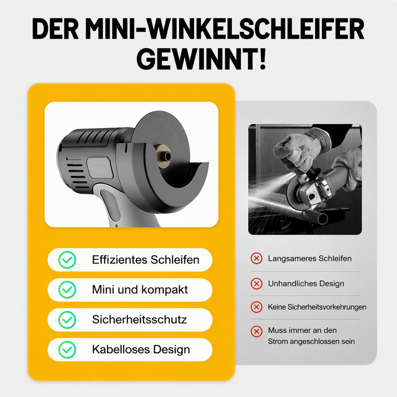 📢📢40% RABATT !!⏰12V Mini-Winkelschleifer – Mit Trennscheibe & kompakt ✨
