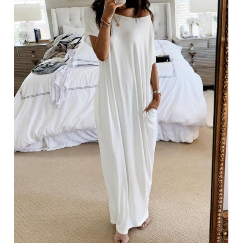 👗 55% RABATT! ✨ Luftiges Langärmliges Maxikleid mit Taschen – Perfekt Für Heiße Tage & Reisen, Leicht & Bequem 🌿