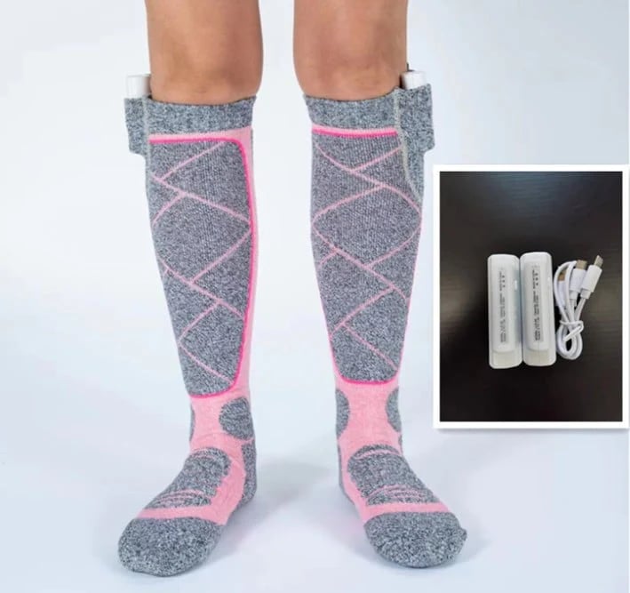 🔥🧦 Waschbare, wiederaufladbare Heizsocken für Damen & Herren – zuverlässige Wärme für kalte Füße, Winter und Outdoor-Aktivitäten ✨