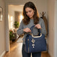 👜✨ 50% Rabatt! Premium Damen Handtasche mit V-Naht & Gold Hardware – Geräumig, Elegant & Vielseitig für den Alltag
