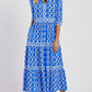 🎉Frühlings-Sonderangebot 49% Rabatt🌸💐Maxikleid für Damen mit geometrischem Print und V-Ausschnitt