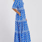 🎉Frühlings-Sonderangebot 49% Rabatt🌸💐Maxikleid für Damen mit geometrischem Print und V-Ausschnitt