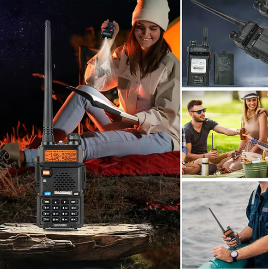 📡 UV-5R Amateurfunkgerät mit großer Reichweite (UV5R Funkgerät Dualband Walkie)