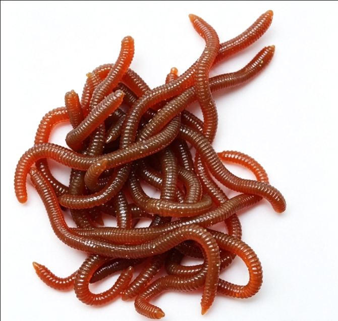 🎣 Weiche Regenwurm-Köder – Garnelenaroma, 50er-/100er-Packung ✨
