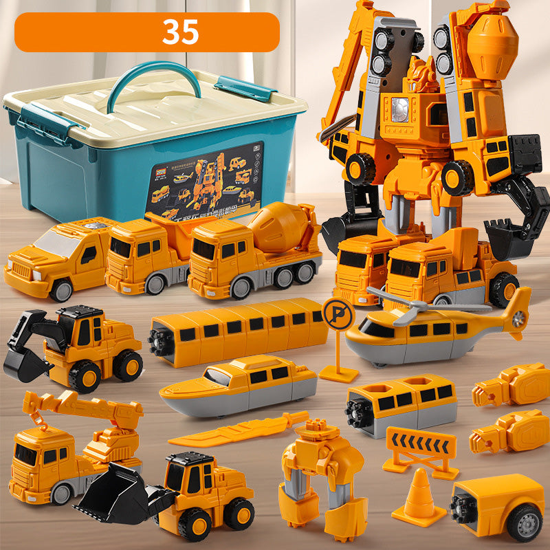 🔥Weihnachtsverkauf – bis zu 50 % Rabatt🎅 Magnetisches Transformation Technik Auto Zusammengebautes Spielzeug