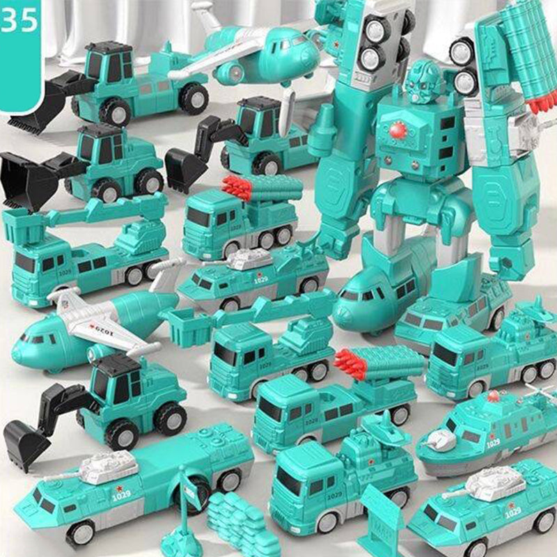 🔥Weihnachtsverkauf – bis zu 50 % Rabatt🎅 Magnetisches Transformation Technik Auto Zusammengebautes Spielzeug
