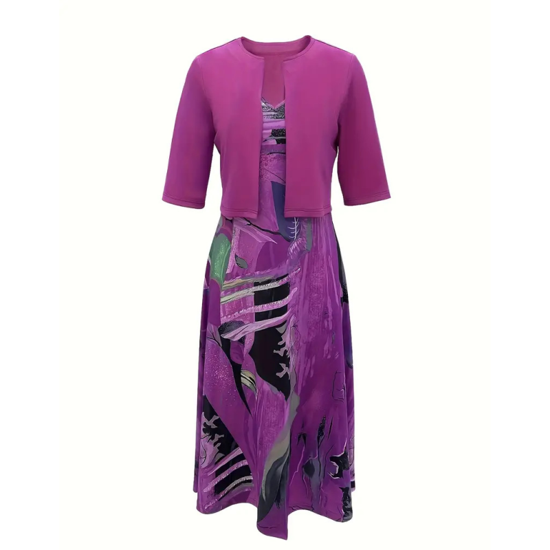 💎 -50% AUF DAS ELEGANTE ZWEITEILER-SET! 💎 Ärmelloses Kleid & Kurzer Cardigan – Perfekt für Cocktailpartys & Business 👗