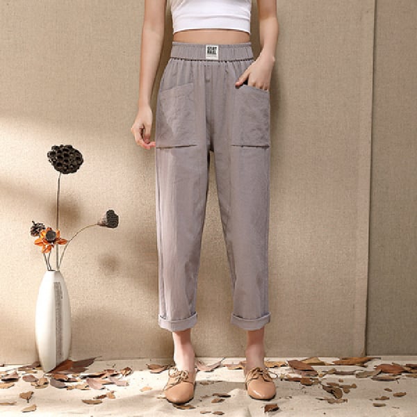 Modische einfarbige lockere Damenhose👖