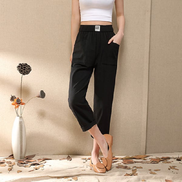 Modische einfarbige lockere Damenhose👖