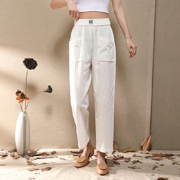 Modische einfarbige lockere Damenhose👖