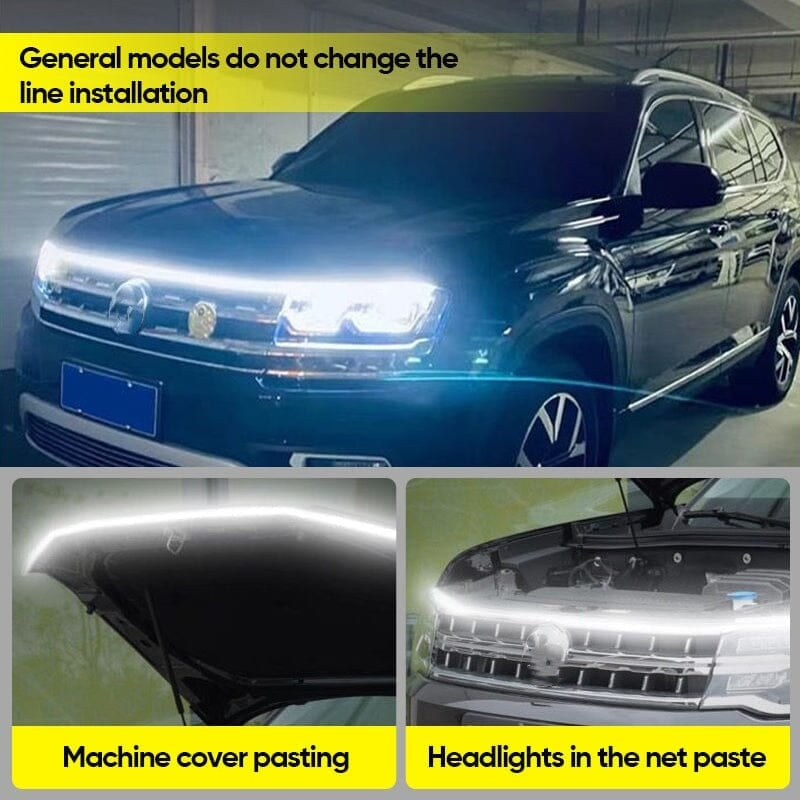 🚗 50% RABATT! 💡 LED-Motorhaubenbeleuchtung – Durchgehende Lichtleiste, einfache Nachrüstung & stilvolles Design – Perfekt für Kühlergrill & individuelle Fahrzeugoptik ✨