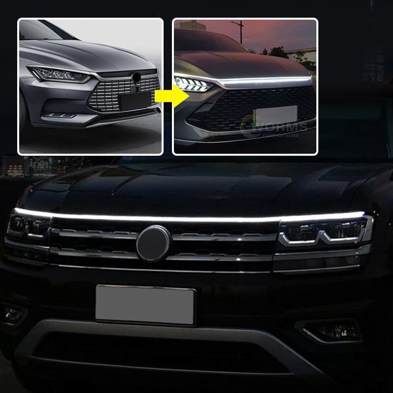 🚗 50% RABATT! 💡 LED-Motorhaubenbeleuchtung – Durchgehende Lichtleiste, einfache Nachrüstung & stilvolles Design – Perfekt für Kühlergrill & individuelle Fahrzeugoptik ✨