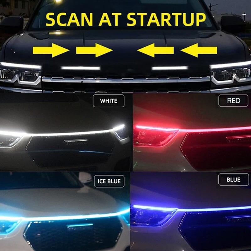 🚗 50% RABATT! 💡 LED-Motorhaubenbeleuchtung – Durchgehende Lichtleiste, einfache Nachrüstung & stilvolles Design – Perfekt für Kühlergrill & individuelle Fahrzeugoptik ✨