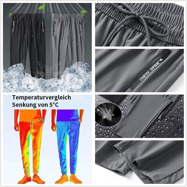 ☀️ Leichte Eis Seide Sporthose für Herren – Ideal für den Alltag