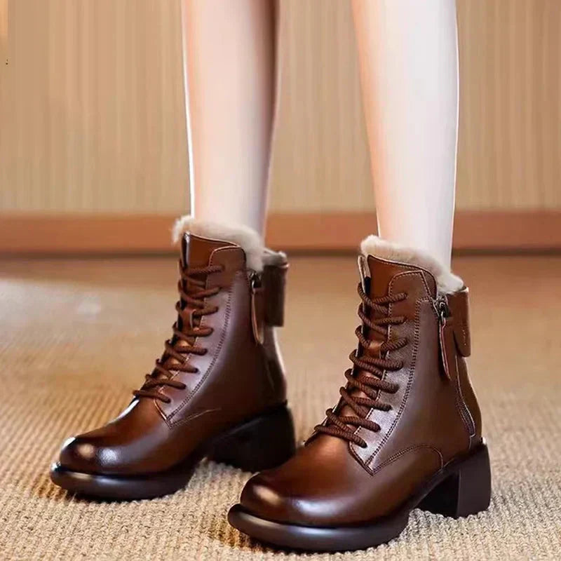 🔥Damenstiefeletten im Vintage-Stil🔥Kauf 2 Artikel versandkostenfrei