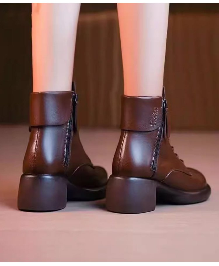 🔥Damenstiefeletten im Vintage-Stil🔥Kauf 2 Artikel versandkostenfrei