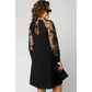 👗 Spitzen-Patchwork-Kleid – Rundhalsausschnitt, Lange Ärmel & Schmeichelhafte Passform für Besondere Anlässe ✨📦