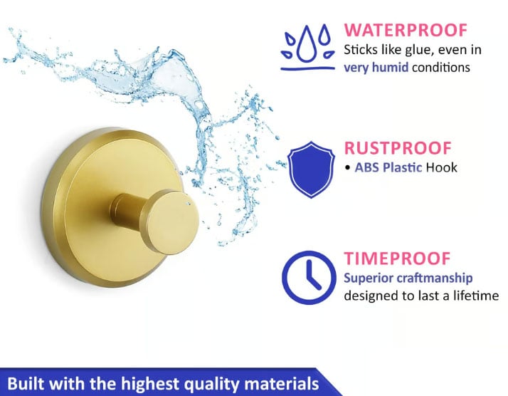 🔥Solange der Vorrat reicht 50 % Rabatt!🎉Edelstahl Wandhaken (304) – Selbstklebend, ohne Bohren | Für Bad, Küche & Tür