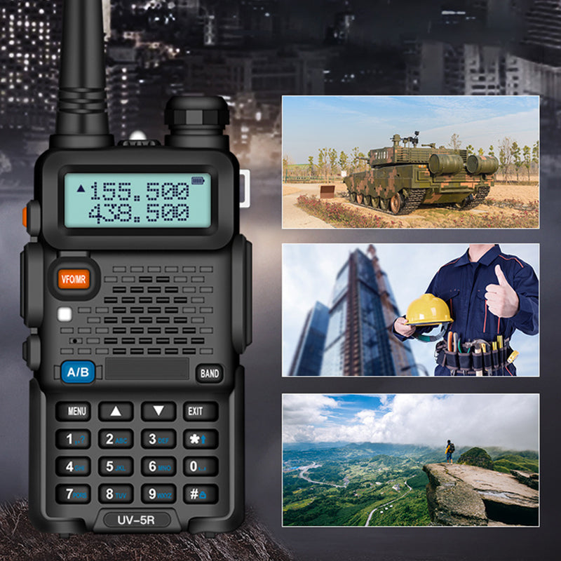 📡 UV-5R Amateurfunkgerät mit großer Reichweite (UV5R Funkgerät Dualband Walkie)