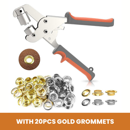 🔩 ¡60% DE DESCUENTO! 🔗 Juego Completo de Herramientas para Ojetes - Incluye Prensa Manual, Cortadores y 100 Ojetes Metálicos ✨📦